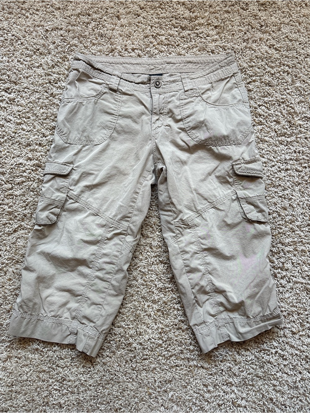Kuhl Kultivatr Kargo Crop Pants Womens Size 6 Convertible Roll-Up Hiking Khaki